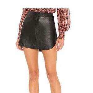 Karina Grimaldi 100% Leather Mini Skirt